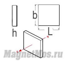Чертеж магнит 10*10*4