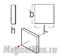 Чертеж магнит 40*20*20